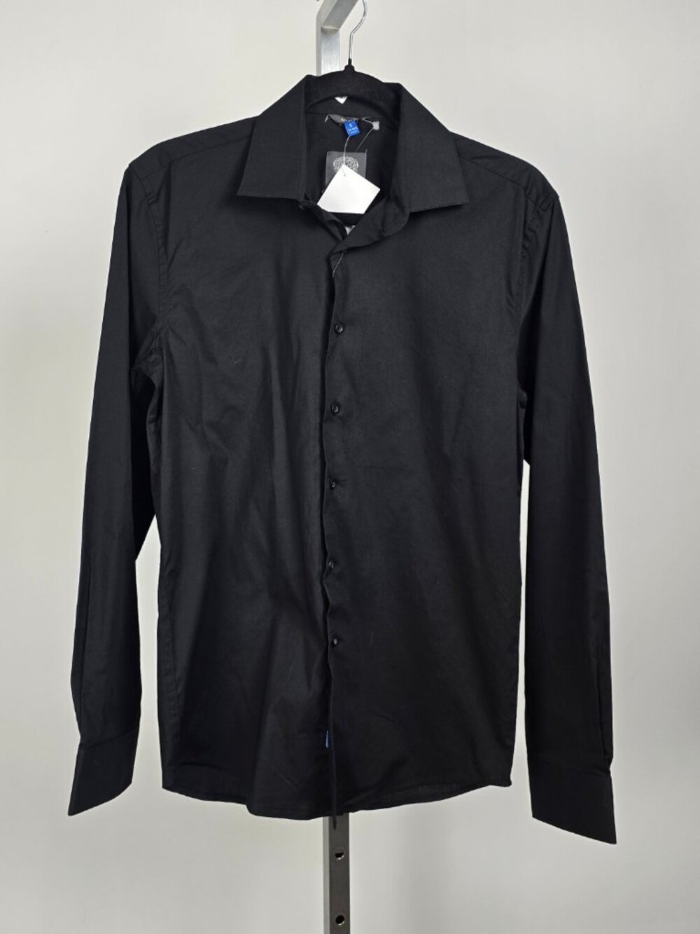 Vince Camuto Black Dress Shirt Stretch Slim Fit Button Up Mens Size S NWT